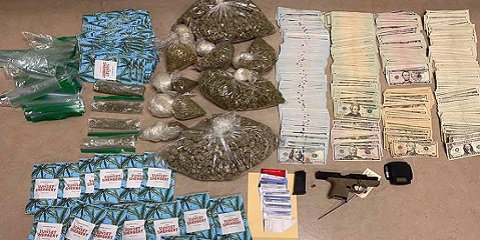 Firearm and narcotic seize to Facebook story