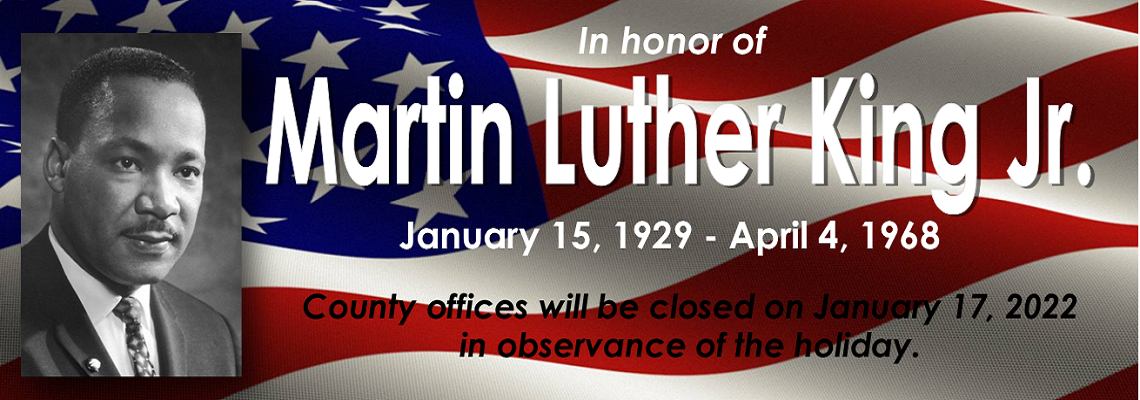 County Offices will be closed on January 17, 2022